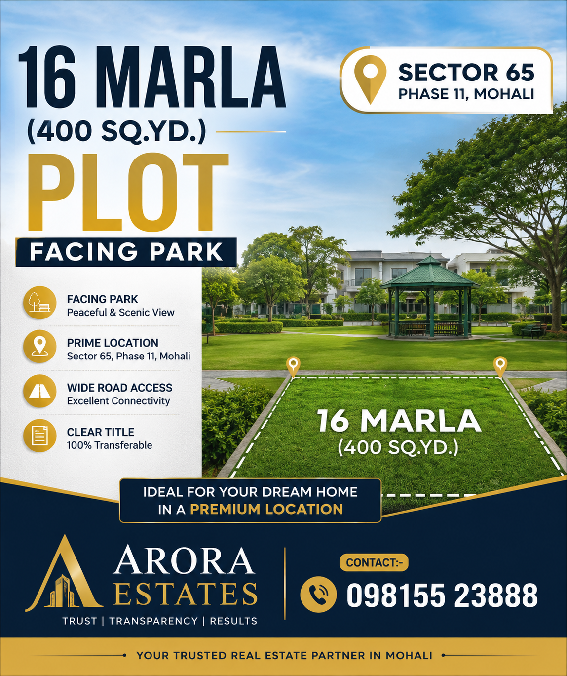 16 Marla Plot for Sale in Sector 65, Phase 11 Mohali